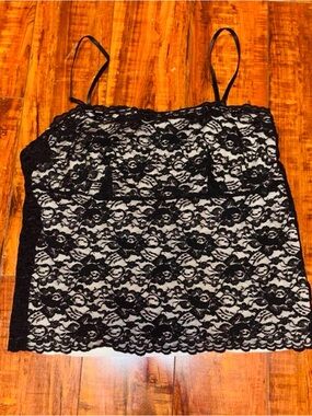 Black Lace Spaghetti Strap Camisole